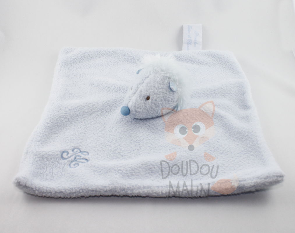  baby comforter hedgehog blue  